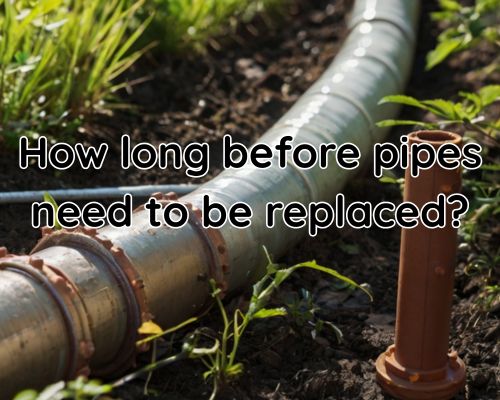 a gas pipe newly replaced