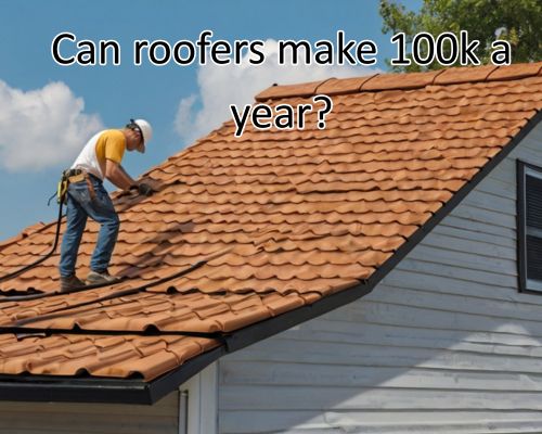 a roofer working hard to earn