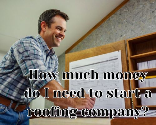 Roofer goes through client paperwork.