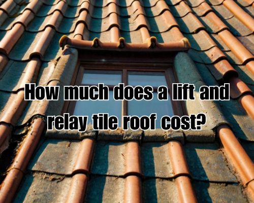 Discolored tiles show roof aging