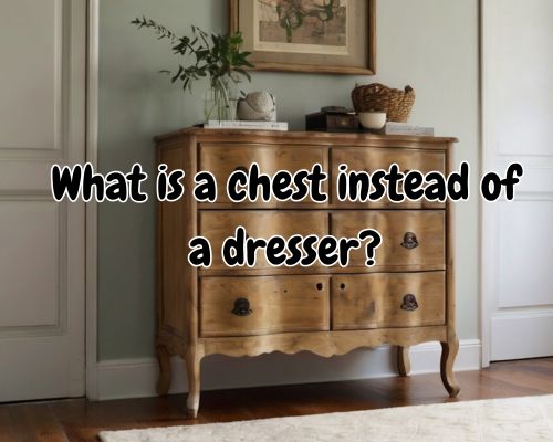 a dresser beside the door