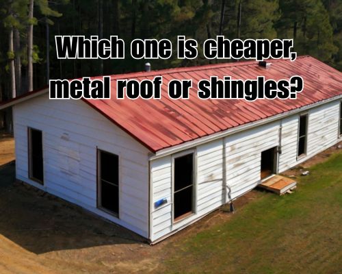 a metal roofing work