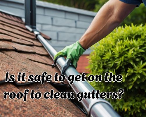 cleaning of roof gutters