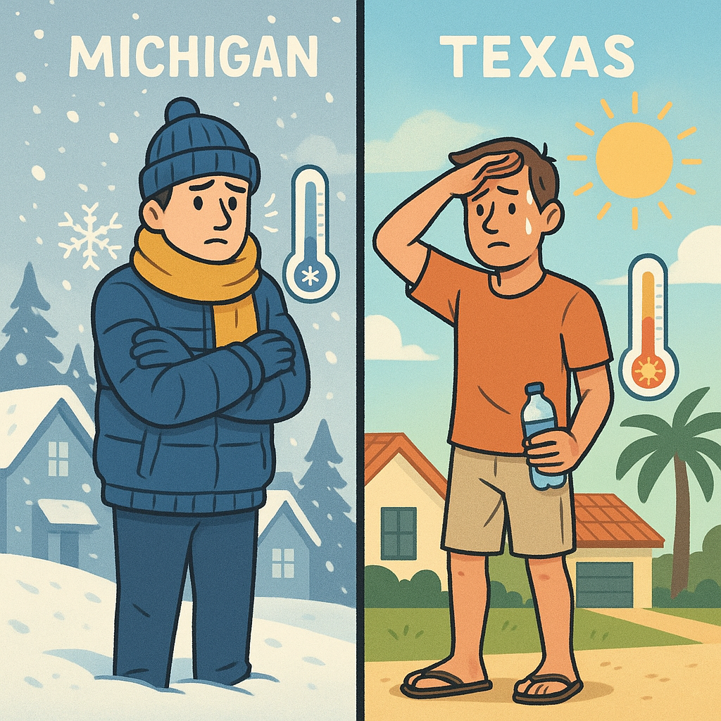 Michigan to Texas